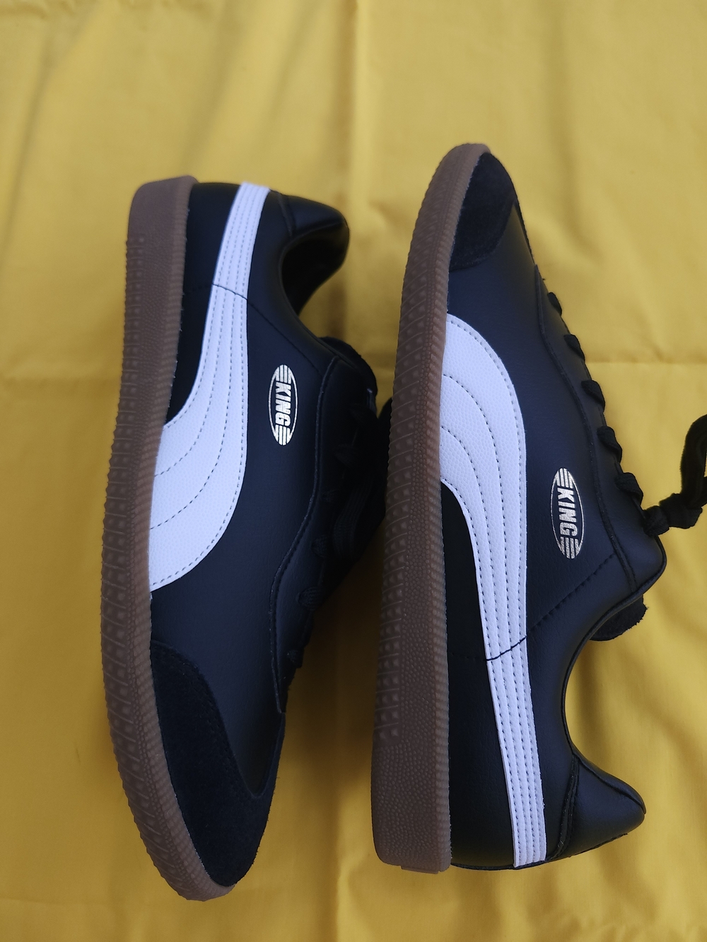 Puma Black & White Retro Gum-Soled Sneakers